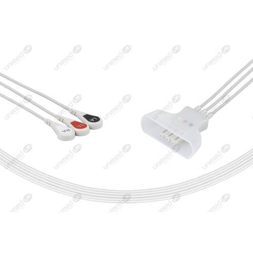 Cavo ECG medico - HT3-90S - Unimed Medical Supplies - 3 cavi / per Philips
