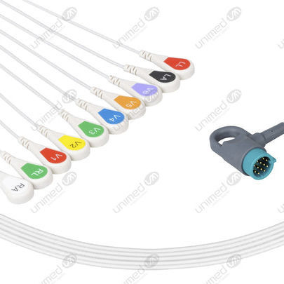 Cavo ECG medico - 21027P - Unimed Medical Supplies - 10 fili / per Medtronic / riutilizzabile