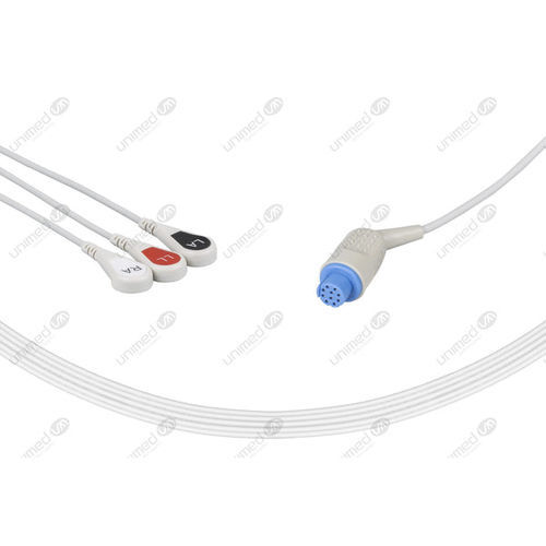 Cavo ECG medico - 2395S - Unimed Medical Supplies - 3 cavi / riutilizzabile