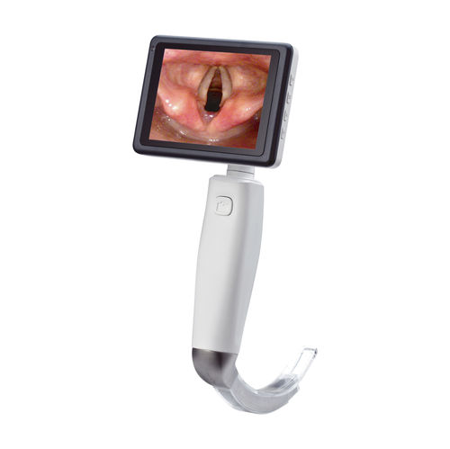 Videolaringoscopio ad alta definizione - VL3D/VL4D - HugeMed - con video monitor integrato / monouso / con lama