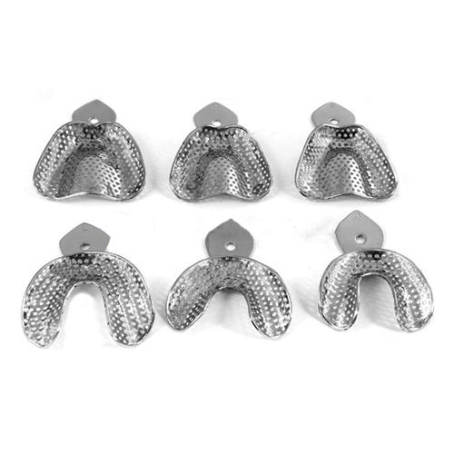 Cucchiaio d'impronta dentale per protesi parziale - 60-120-001 - Medicta Instruments - perforato