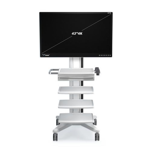 Carrello medico - YKD-2100B - AKX - per endoscopia / 2 vassoi / con supporto per schermo