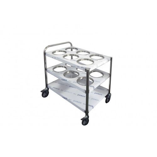 Carrello medico - Sungwon Industry co, Ltd - portastoviglie / di distribuzione di vassoi / in acciaio inossidabile