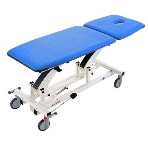 Lettino da visita elettroidraulico - OPTIMUS MOVE - Wesseling - ad altezza regolabile / con schienale regolabile / con rotelle