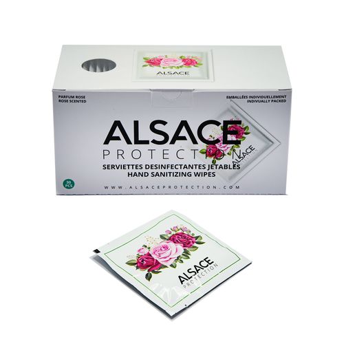Salvietta detergente per l’igiene delle mani - Alsace Protection - 30 pezzi