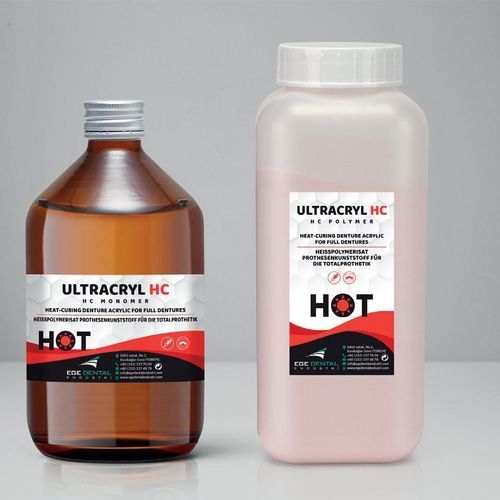 Materiale odontoiatrico in acrilico - ULTRACRYL HC - Ege Dental Endustri - per fabbricazione di dentiere / in polvere / liquido