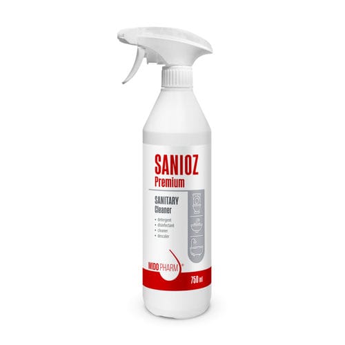 Disinfettante per pavimenti e altre superfici - SANIOZ PREMIUM - MidoPharm - liquido / 750 ml / a base di acido