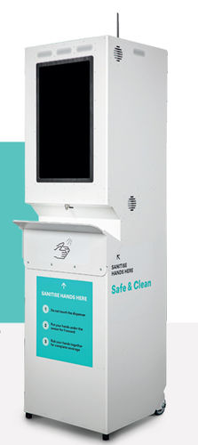 Dispenser igienizzante con rotelle - V5 - SAFE AND CLEAN - con azionamento a mano