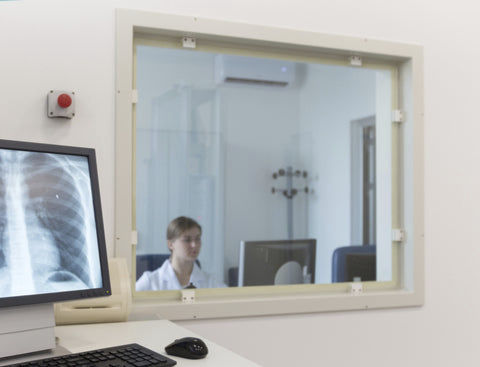 Finestra di osservazione - XrayCurtains - di radioprotezione / fissa / in vetro al piombo