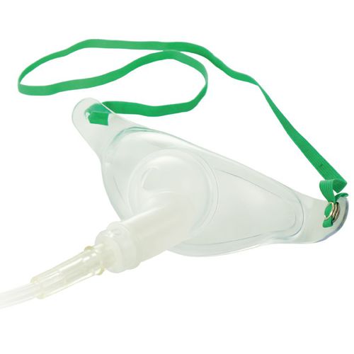 Maschera per ossigenoterapia per tracheotomia - NCS-548	 - Non-Change Enterprise - senza lattice / trasparente / regolabile