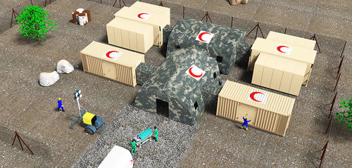 Tenda di emergenza da laboratorio - (1+5) - U-PROJECT - di trasferimento / gonfiabile