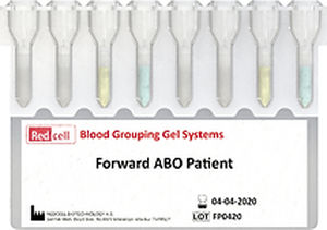 Kit di test per determinazione dei gruppi sanguigni - RCFABP - Redcell Biotechnology - di sangue