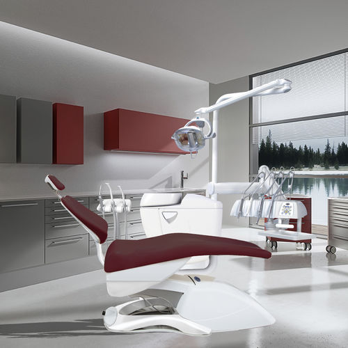 Riunito odontoiatrico con poltrona - P75 - PIAVE by ascor group srl - con sistema di igiene / con portastrumenti / con illuminazione
