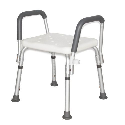 Sedia da doccia con braccioli - Shanghai Haozheng Metal Products - ad altezza regolabile / in plastica