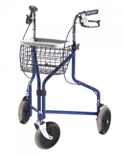 Deambulatore rollator a 3 ruote - Shanghai Haozheng Metal Products - telaio in alluminio / con cestello / pieghevole