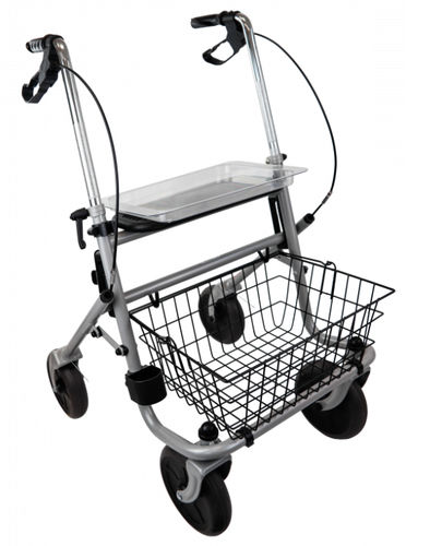 Deambulatore rollator a 4 ruote - Shanghai Haozheng Metal Products - telaio in acciaio / con sedile / ad altezza regolabile