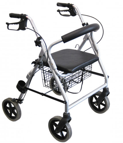 Deambulatore rollator a 4 ruote - Shanghai Haozheng Metal Products - telaio in alluminio / con sedile / ad altezza regolabile