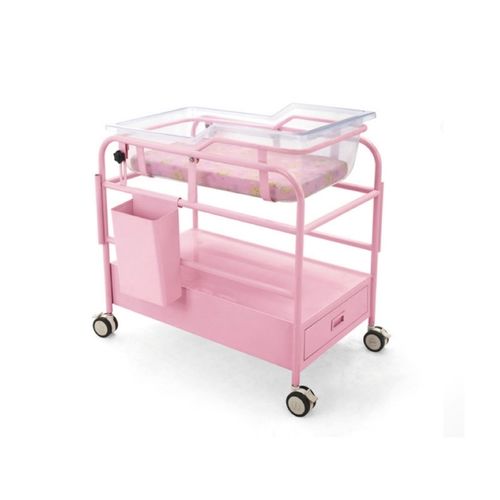 Culla pediatrica ad altezza fissa - XF605 - Foshan Xufeng Medical Technology Co., Ltd. - con rotelle / con scomparti / trasparente