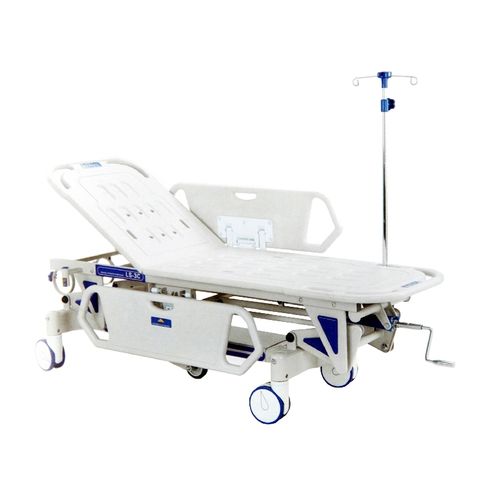 Barella con carrello passamalati - XF182 - Foshan Xufeng Medical Technology Co., Ltd. - manuale / ad altezza regolabile / con schienale regolabile