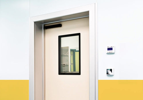 Porta per ospedale - HB-B series - LABEL S.p.A. - per ospedale / battente / in alluminio