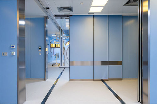 Porta di protezione - HB-TAITS2 series - LABEL S.p.A. - per ospedale / scorrevole / telescopica