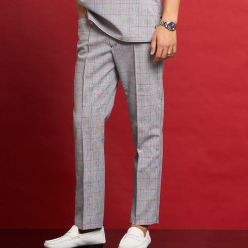 Pantalone medico per uomo - PRAGA PRINCE OF WALES - Pastelli - in poliestere / in cotone / lavabile