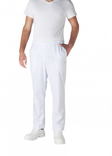 Pantalone medico unisex - UMINI 37.5 - ROBUR - in poliestere / in cotone / bianco