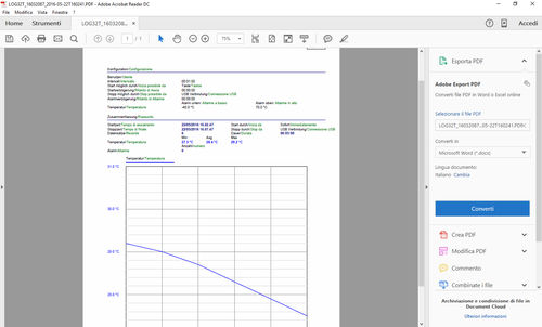 Software medico - Log Connect - Tecnosoft SRL - per registratore di temperatura / di gestione dati / Windows