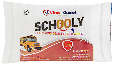 Salvietta detergente per pavimenti e altre superfici - Schooly - Virus Guard Dezenfektan Sti Ltd - 20 pezzi