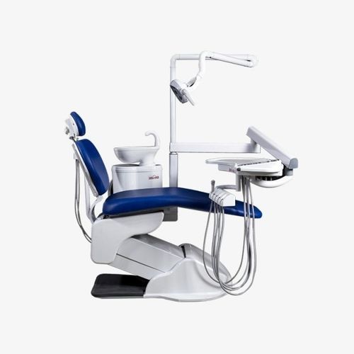 Riunito odontoiatrico con poltrona elettromeccanica - ADVANCE Holder A1 - Grup Dental Medikal - con portastrumenti / con illuminazione / blu