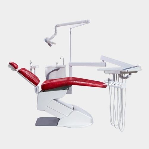Riunito odontoiatrico con poltrona elettromeccanica - ADVANCE Holder - Grup Dental Medikal - con portastrumenti / con illuminazione / rosso