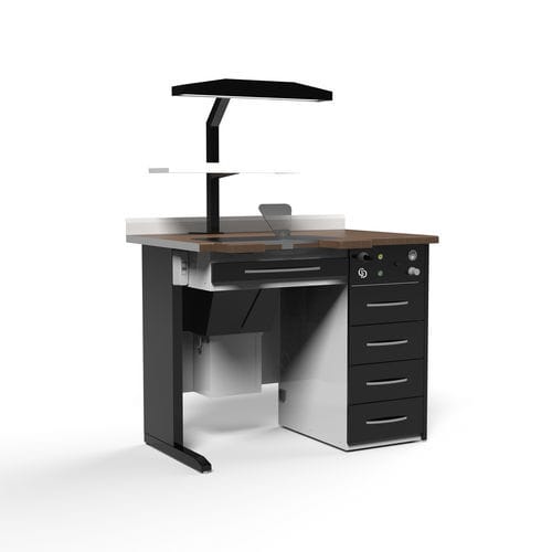 Postazione di lavoro per laboratorio odontotecnico con illuminazione - GPW 01 - Grup Dental Medikal
