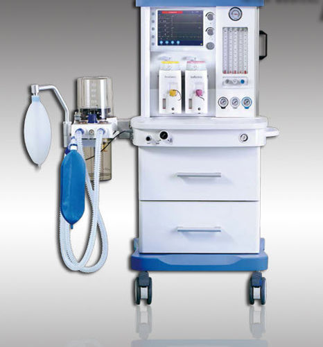 Sistema per anestesia pediatrico - S6100A - HYZMED Medical - su carrello / con sistema di evacuazione dei gas anestetici / con miscelatore di gas elettronico