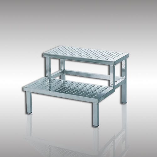 Predellino 2 gradini - 5606 - HYZMED Medical - in acciaio inossidabile / antiscivolo