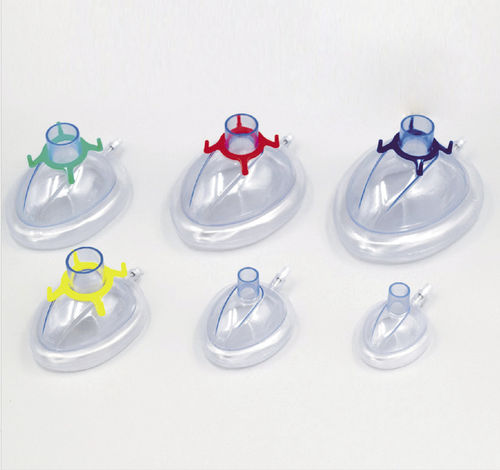 Maschera per anestesia in PVC - B301100 - HYZMED Medical - senza lattice / monouso / trasparente