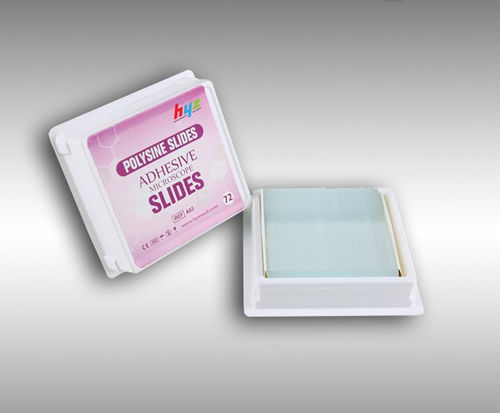 Vetrino per microscopio adesivo - HYZA0 series - HYZMED Medical - in Polysine® / con carica positiva / silano