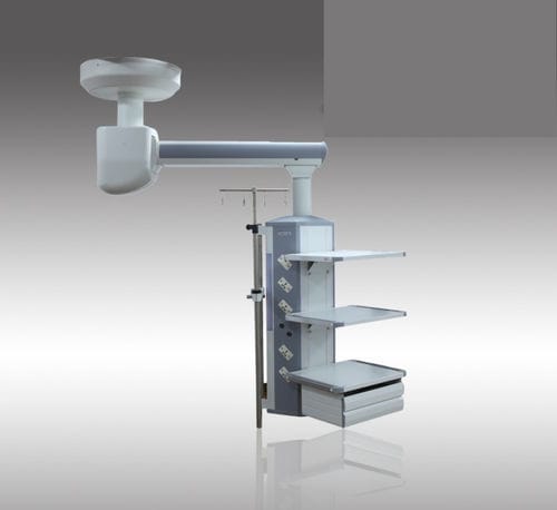 Braccio di distribuzione a soffitto - DD240 - HYZMED Medical - per terapia intensiva / semplice / con ripiani