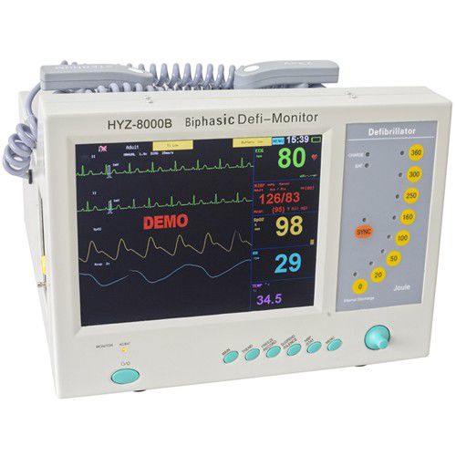 Defibrillatore esterno manuale - 9000B - HYZMED Medical - con monitor multiparametrico / bifasico