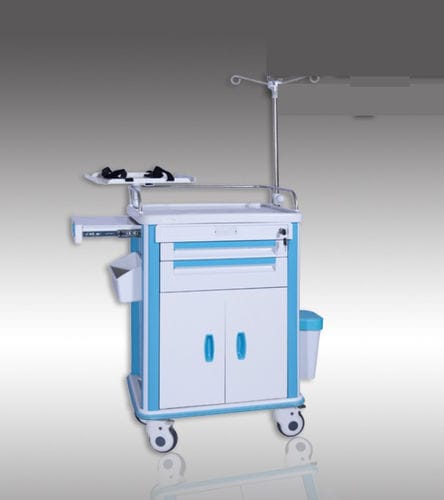 Carrello di emergenza - 63072F - HYZMED Medical - per uso generale / di trasporto / in acciaio inossidabile