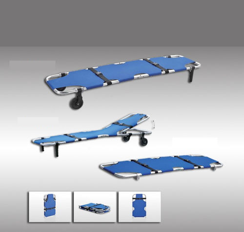 Barella di emergenza - 1A1 - HYZMED Medical - pieghevole / con rotelle / in alluminio