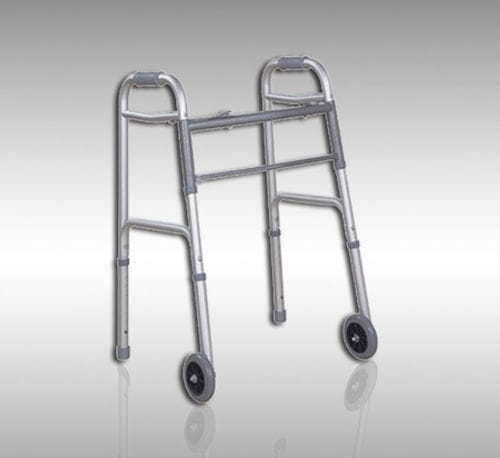 Deambulatore con 2 ruote - 1201 - HYZMED Medical - ad altezza regolabile / pieghevole