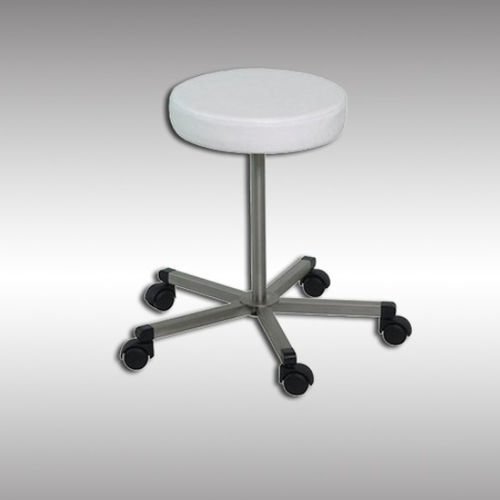 Sgabello per struttura sanitaria - 5963  - HYZMED Medical - ad altezza regolabile / con rotelle / in acciaio inossidabile