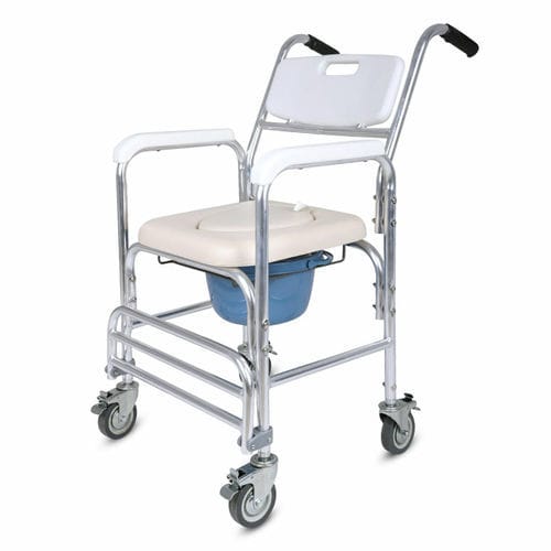Sedia da toilette con braccioli - D18 - HYZMED Medical - con schienale alto / mobile / pediatrica