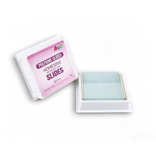 Vetrino per microscopio adesivo - HYZA0 series - HYZMED Medical - in Polysine® / con carica positiva / silano