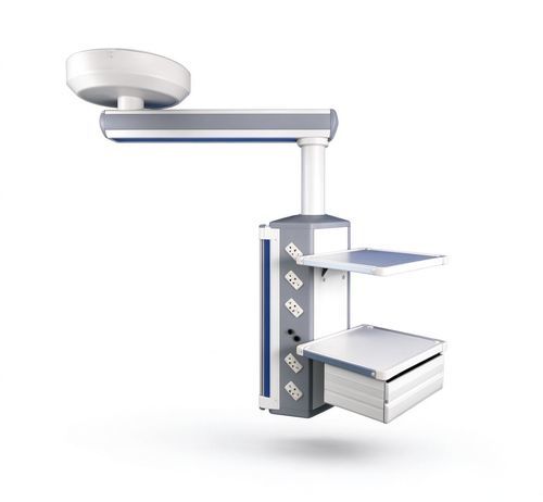 Braccio di distribuzione a soffitto - SD90 - HYZMED Medical - per terapia intensiva / semplice / con ripiani