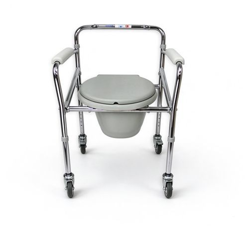 Sedia da toilette per persone a mobilità ridotta - 1302 - HYZMED Medical - con braccioli / con rotelle / pieghevole