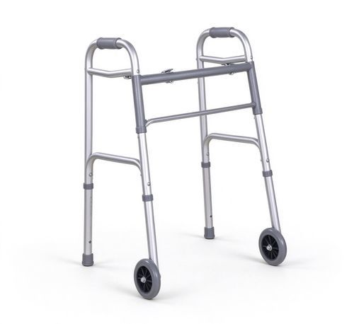 Deambulatore con 2 ruote - 1201 - HYZMED Medical - ad altezza regolabile / pieghevole