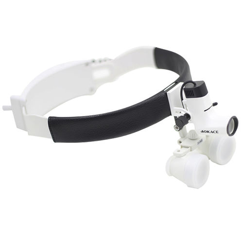 Occhiali binoculari con archetto - AGS-102L/M - Wuzhou AOKACE Technology - con lampada frontale
