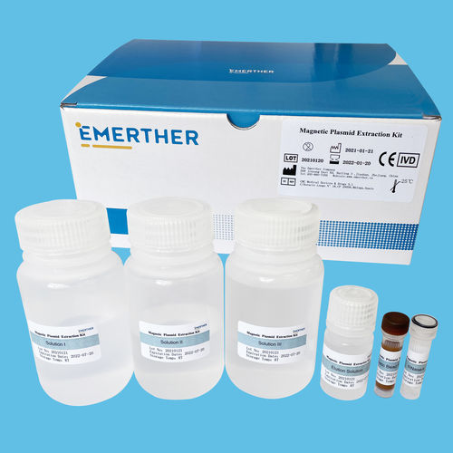 Kit di reagenti a biglie magnetiche - EmerTher® Plasmid DNA Purification Kit - The EmerTher Company - per estrazione di DNA / per sequenziamento di DNA / batteriologico