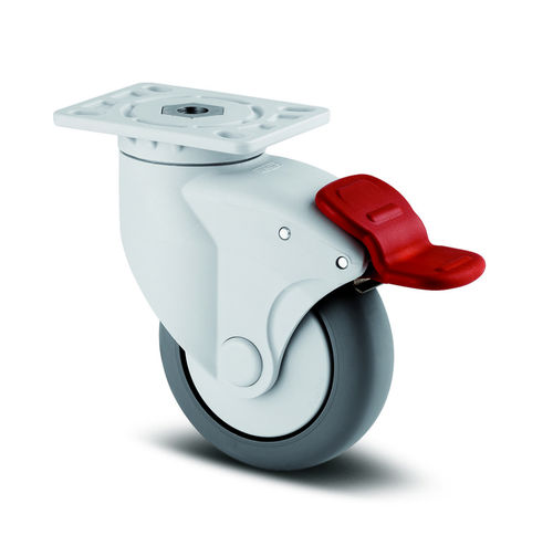 Ruota per carrello medico - Galea - TENTE International GmbH - per letto di ospedale / per barella / con freno
